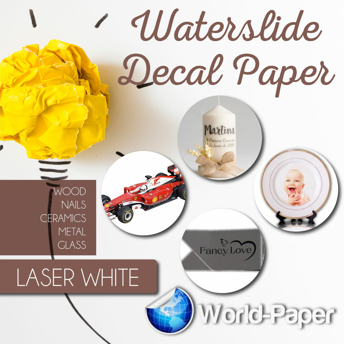 Waterslide decal paper, White or Clear INKJET/LASER Choose your quantity!