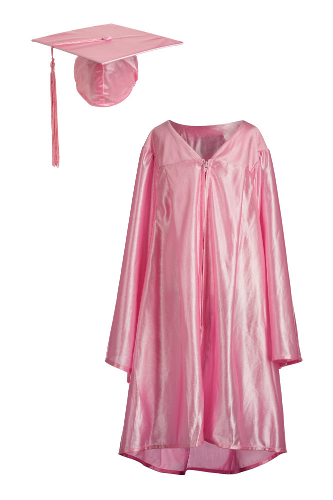 Set of 5 Childrens Graduation Gown And Hat 3-6 Years Nursery Kids Colour Costume