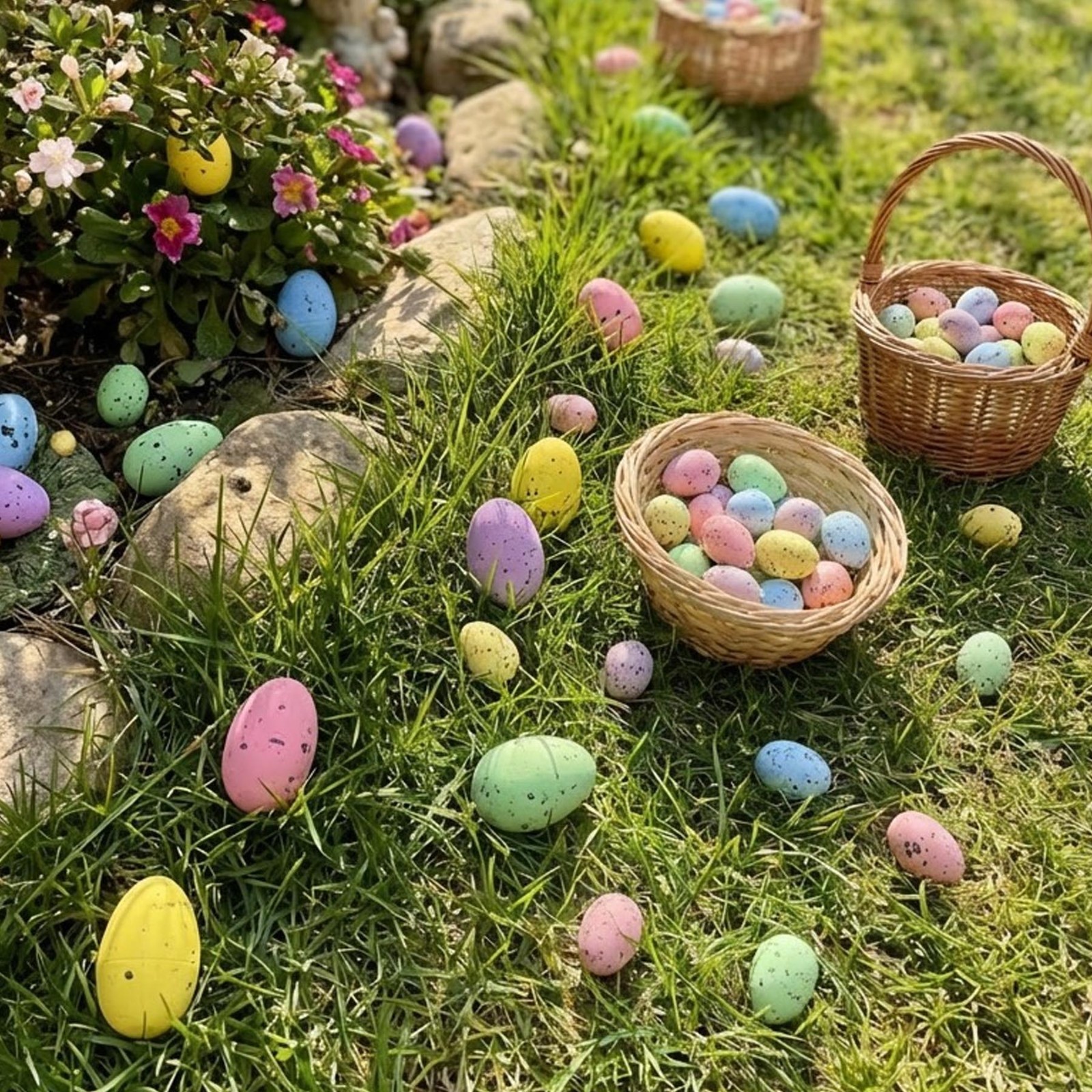 Easter Speckled Egg Decorations, Bonnet Making, Arts and Crafts
