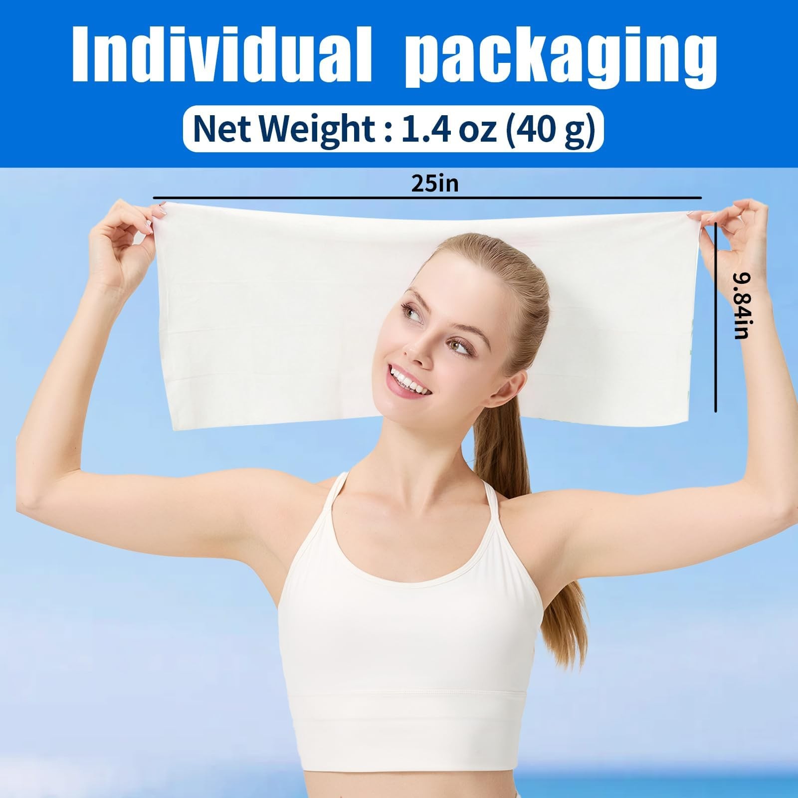30 Pack Disposable Cooling Wipes, Individually Wrapped No-Rinse Cooling Towel…