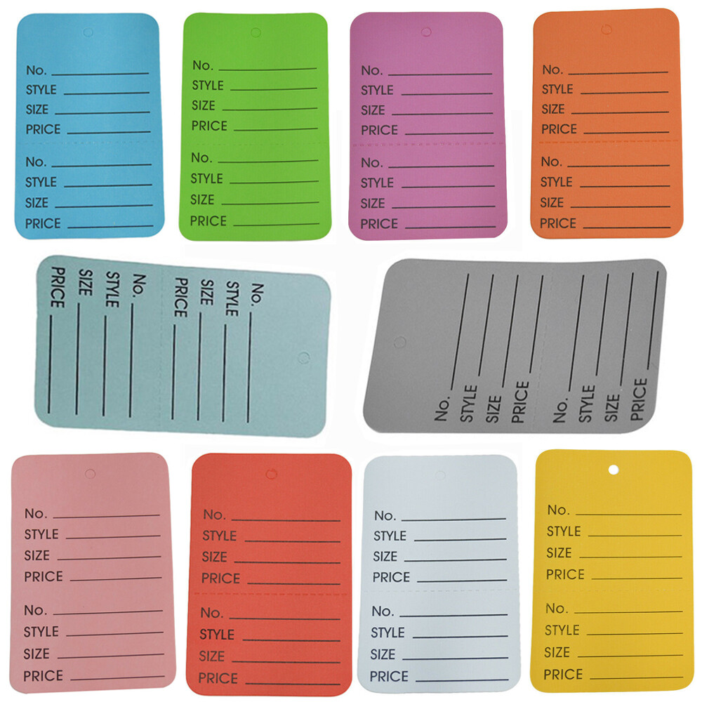 1000 PCS Large Merchandise Coupon Price Tags Without String 1-3/4″ x 2-7/8″