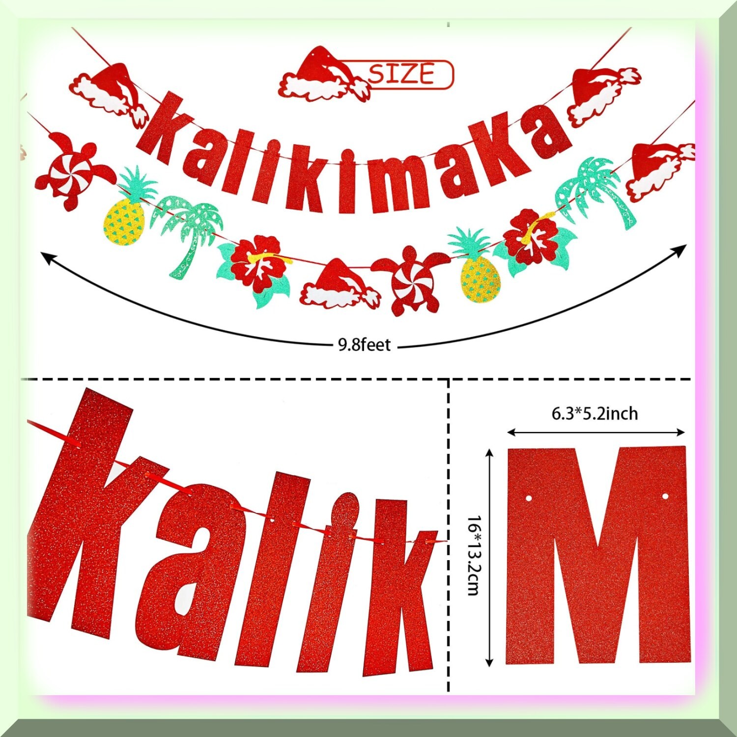 Hawaiian Holiday Banner Set for Family Home