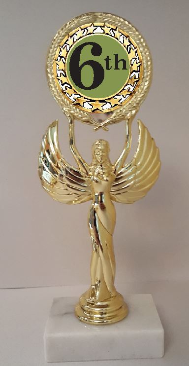 6th Place Trophy 8-1/4″ Tall AS LOW AS $3.99 each FREE SHIPPING T05N18