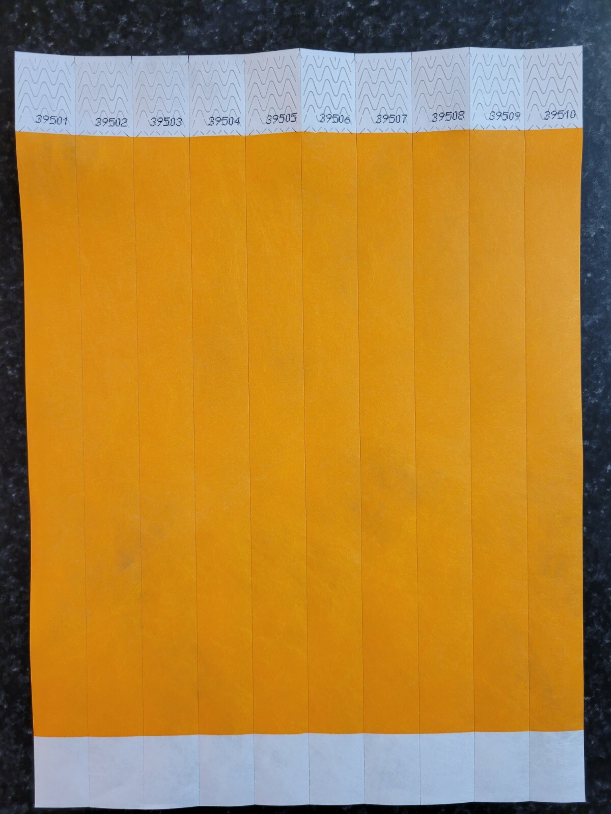100 3/4″ PUMPKIN TYVEK WRISTBANDS, WRISTBANDS FOR EVENTS, PAPER WRISTBANDS