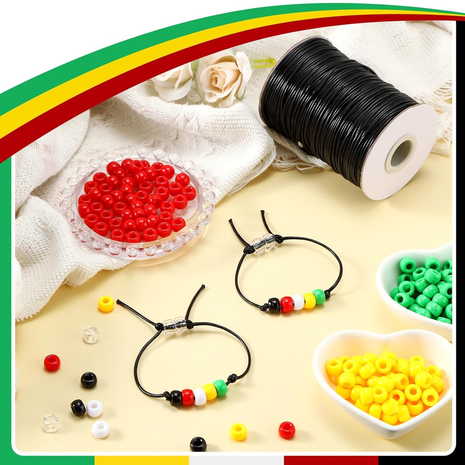 XunYee 1200 Pcs Plan of Salvation Bracelet Bead Bulk Sunday Crafts DIY Wordless