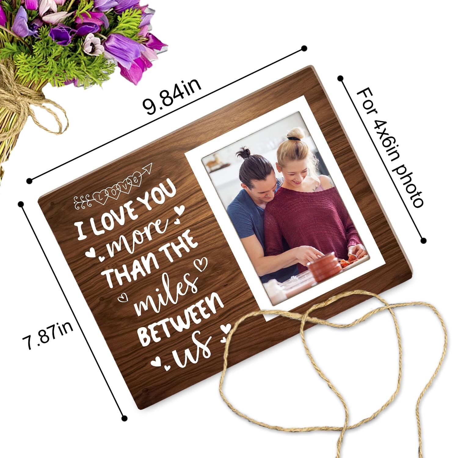 Love Picture Frame, Gifts for Girlfriend Boyfriend, Couples Picture Frame for…