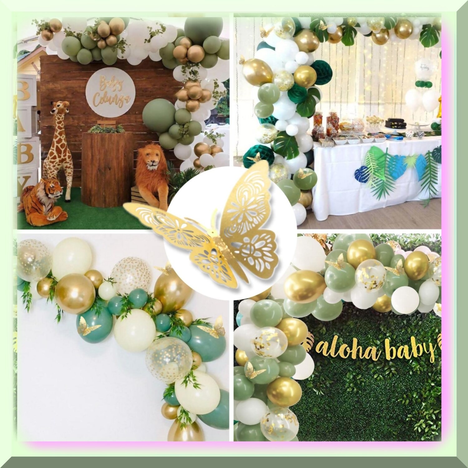 Balloon Garland Kit with Olive and Sage Green Balloons