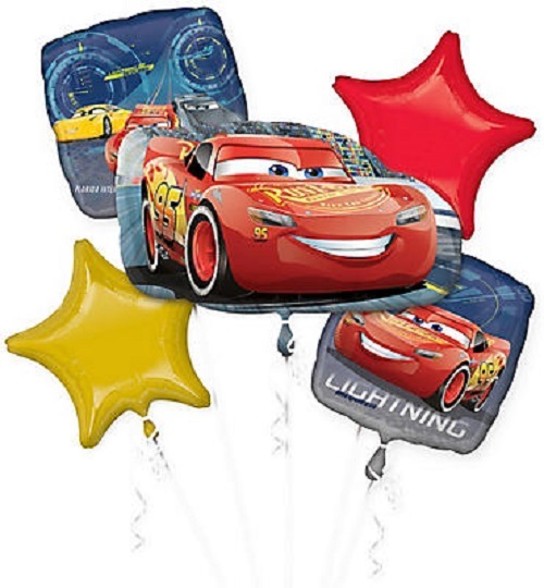 Disney Cars Party Balloon Bouquet 5 Pieces