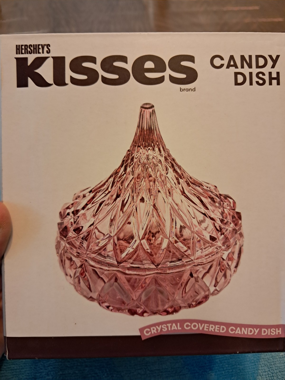 Glass Hershey Kiss Candy Dish – A Sweet and Stylish Delight Medium Blush