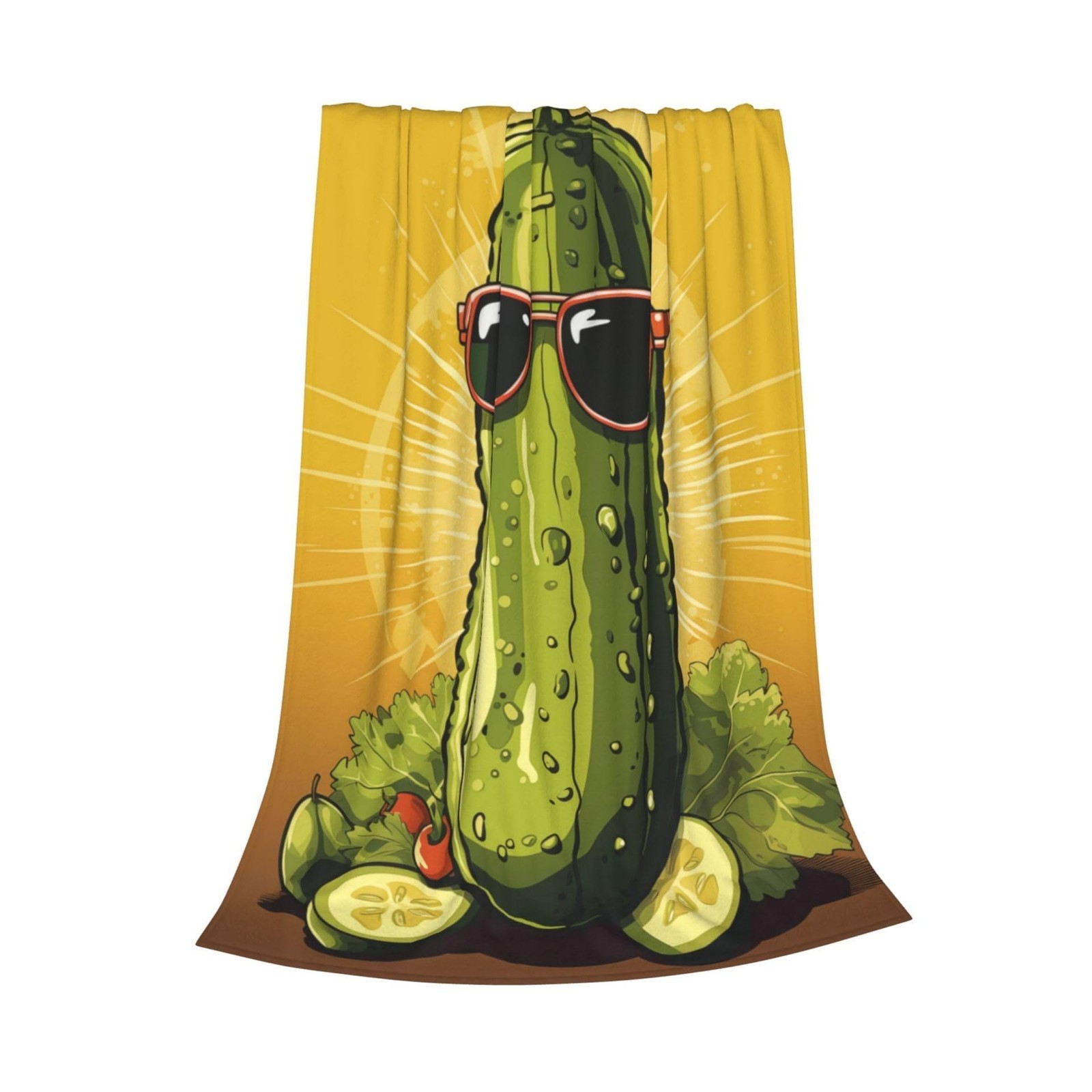 Funny Pickles Dill Blanket Gifts for Girls Women Flannel Throw Blan… Fast Ship
