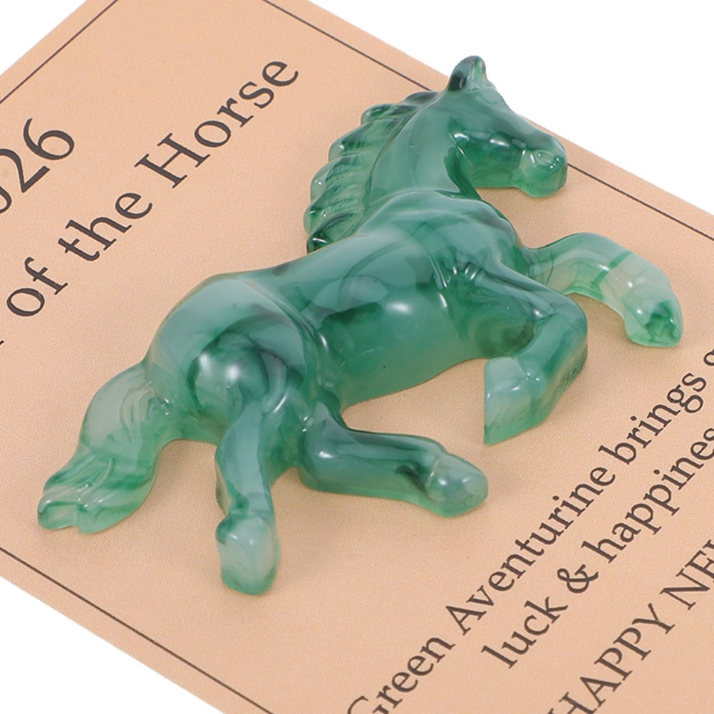 Unique Horse Year Greeting Card with Pocket Hug Resin Charm Ideal for Friends