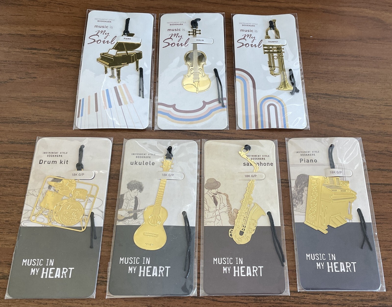 Music Instrument Bookmark Gold-plated Stainless Metal Art Bookmark Perfect Gift