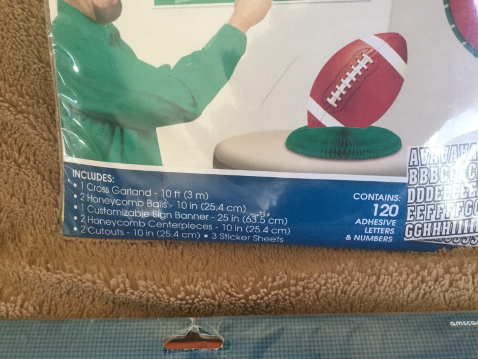 Personalize IT football super bowl Birthday party decorating kit and giant sign