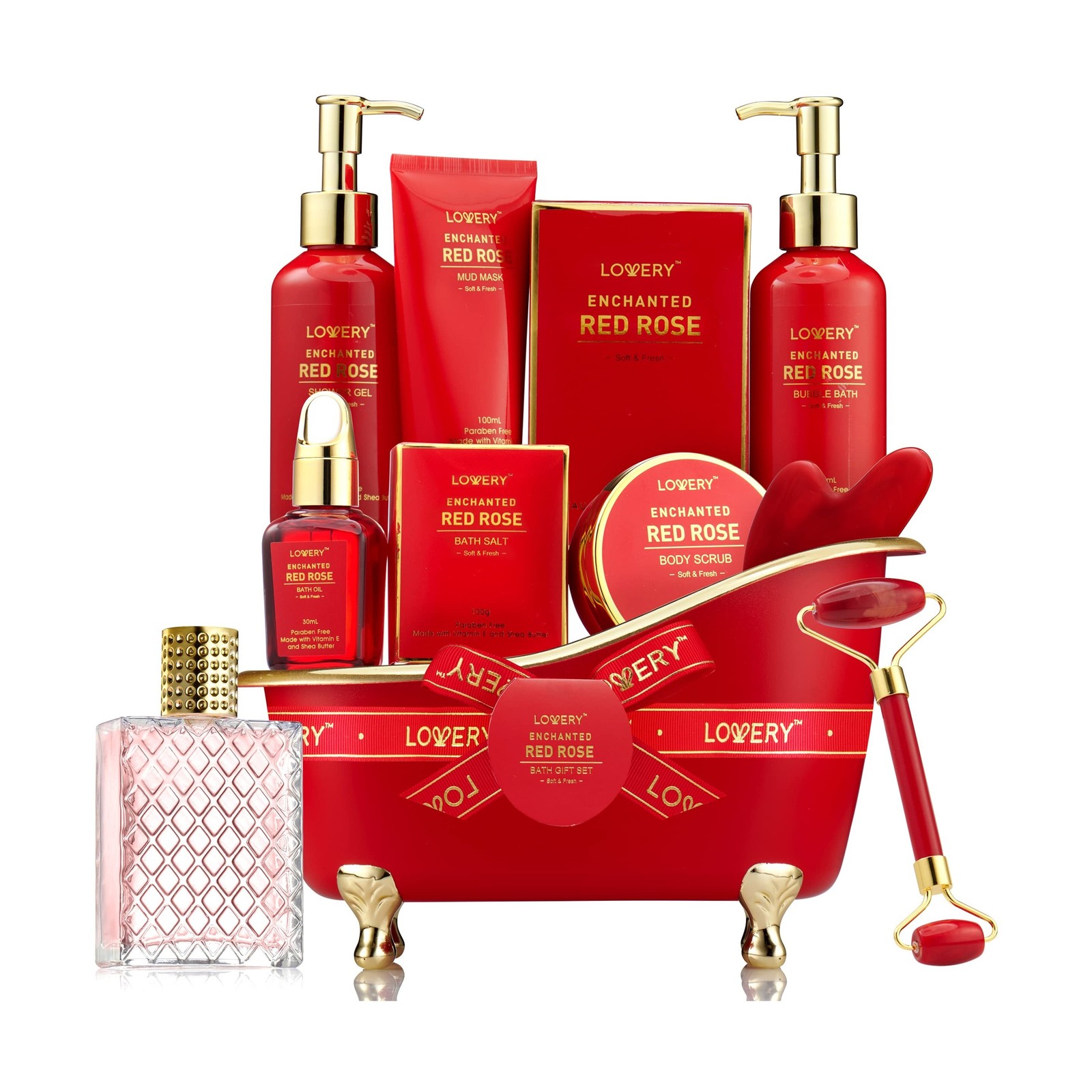 Anniversary Gifts for Her, Red Rose Spa Gifts for Women, Bath and B… Fast Ship