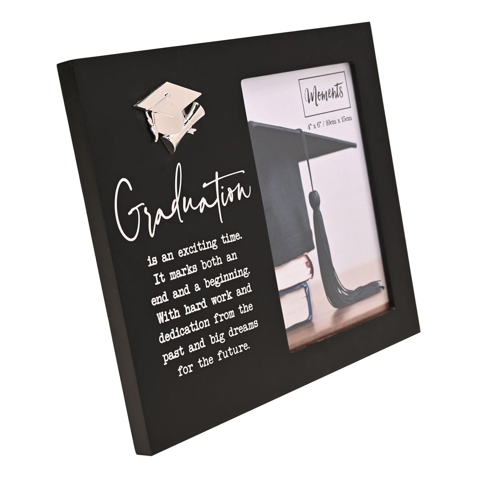 Black Graduation Photo Frame 4′ x 6′ with 3D Cap and Scroll