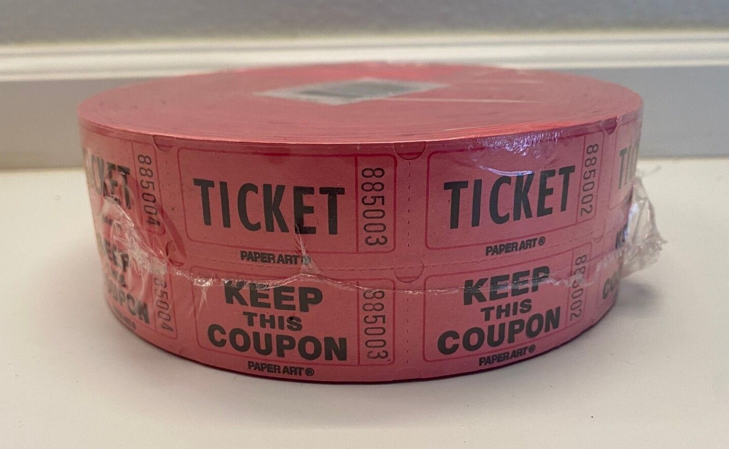 Creative Converting Pink Double Roll Raffle Tickets 2000 Tickets Per Roll