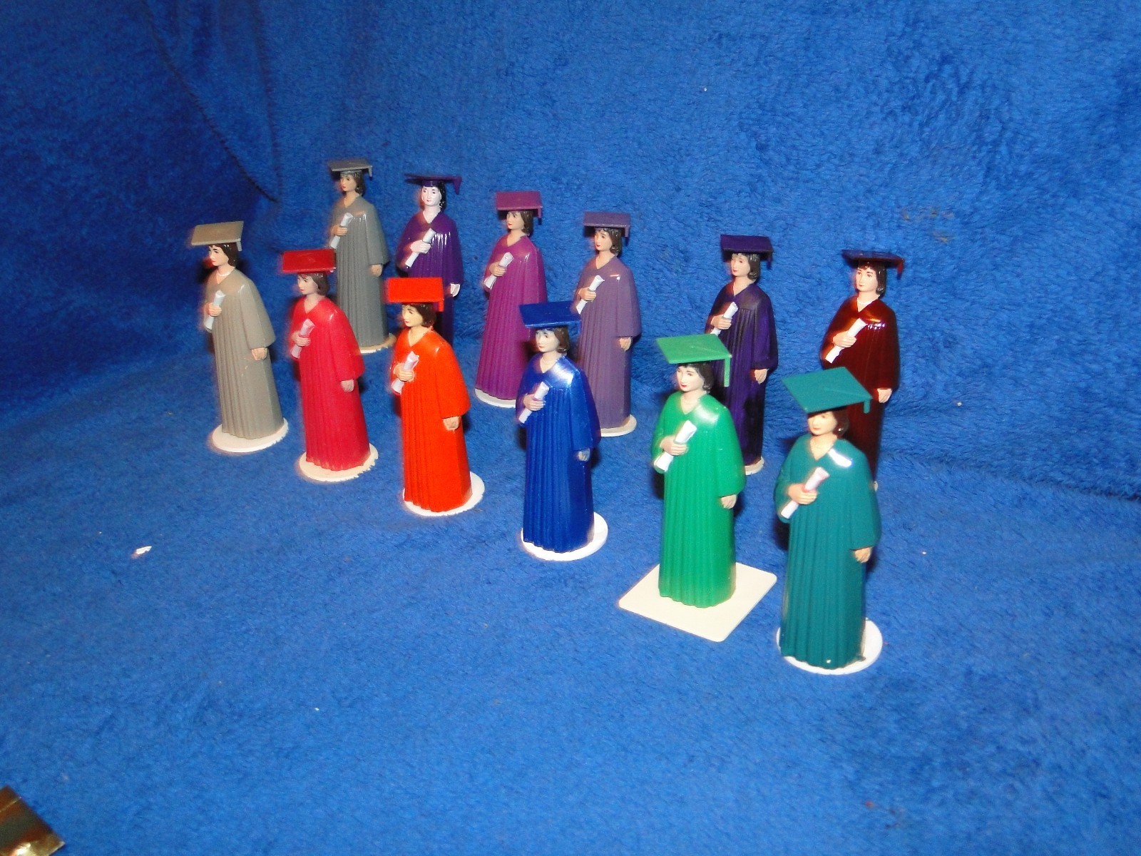 New Female Girl Graduation 4 1/2″ Figure in plastic colors to pick from