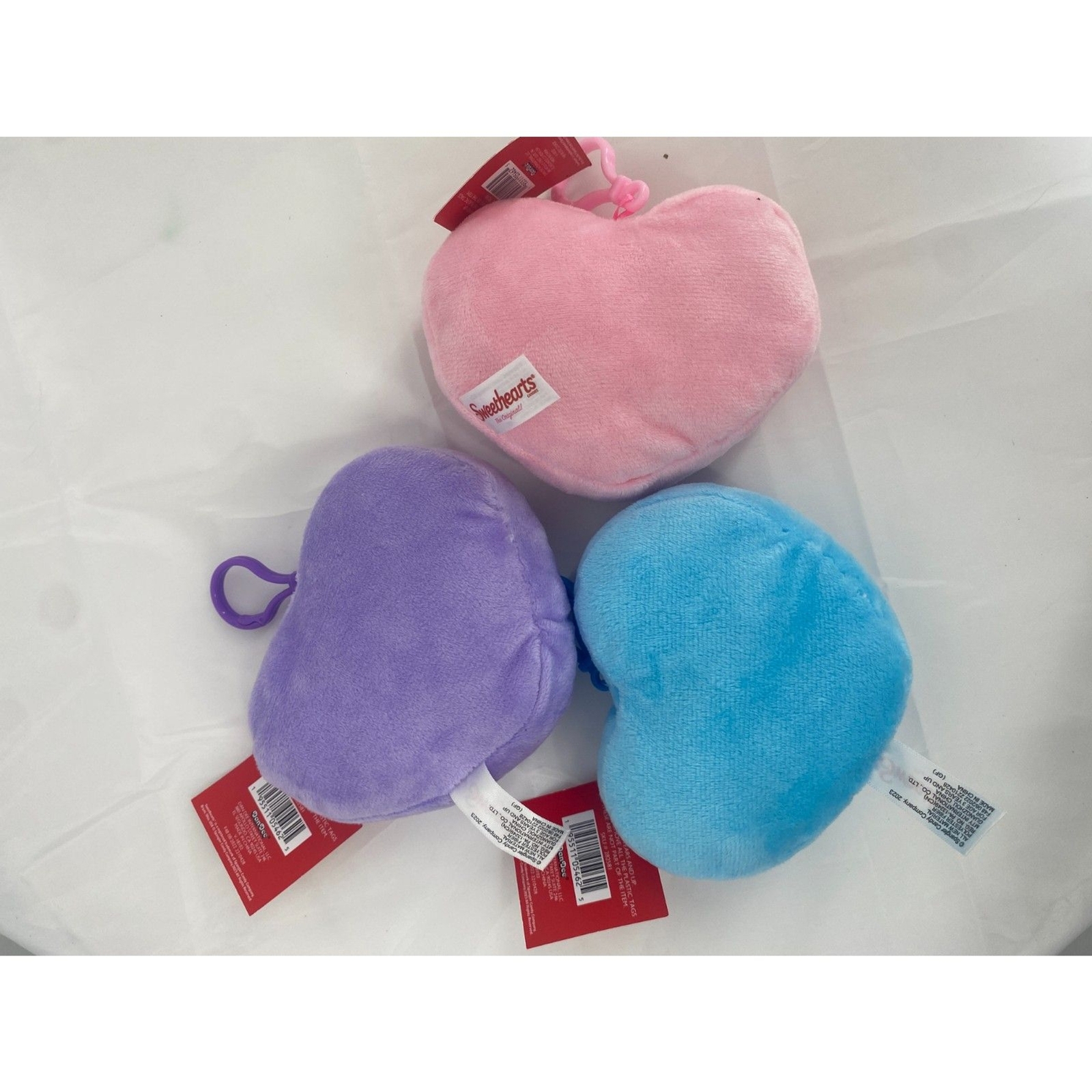 DanDee Valentine Sweethearts Plush Key Chain Sets (Set of 3) NWT