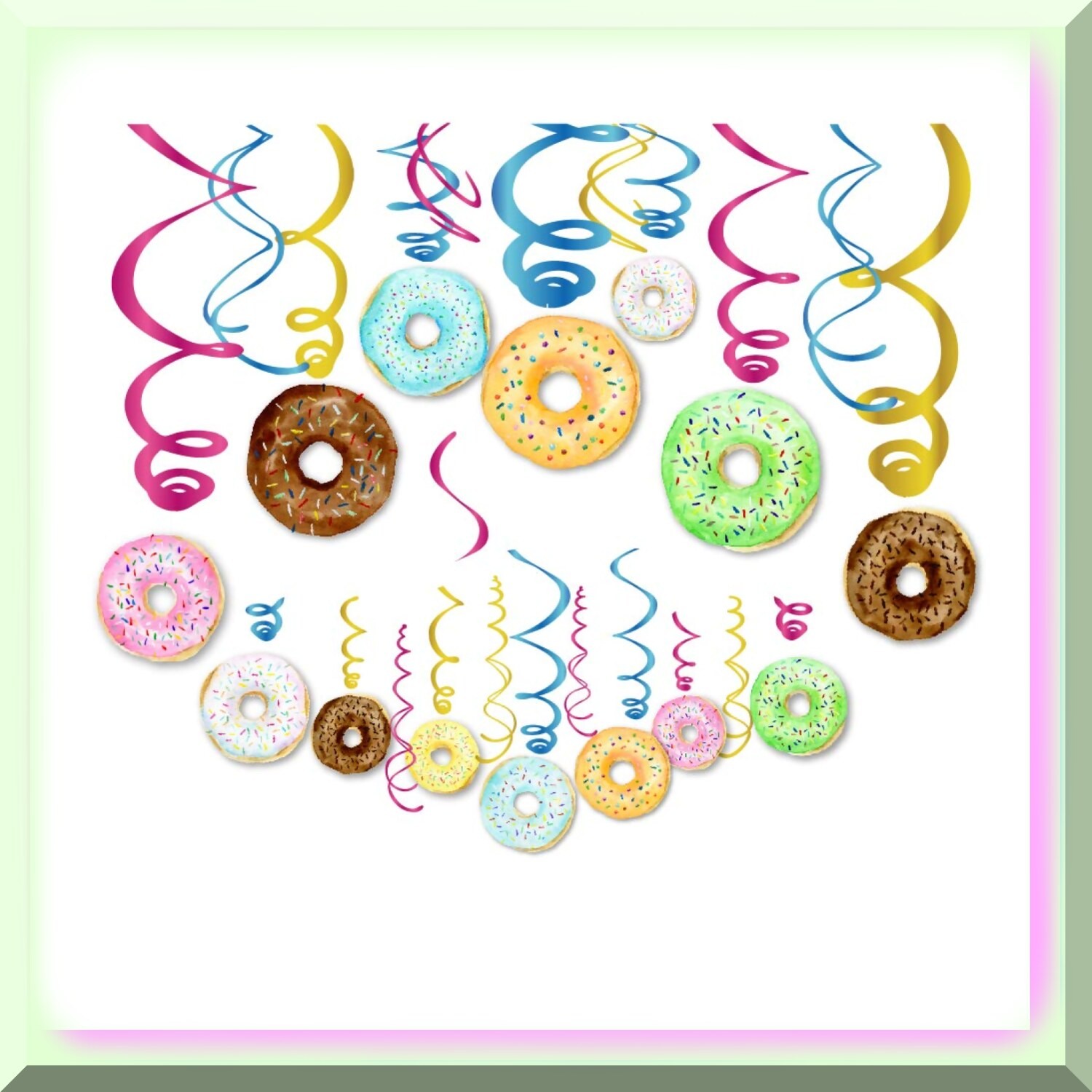 Donut Party Decorations 30 Pieces