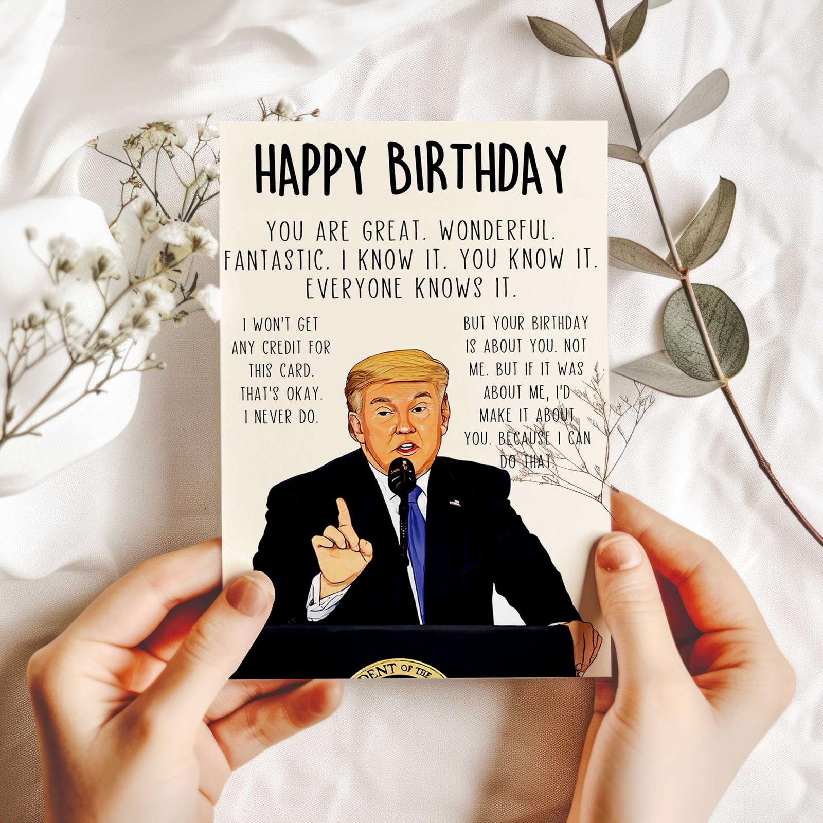 ACHICGIRL Funny Birthday Card for Women Men, Humorous ACH-032, ACH-032