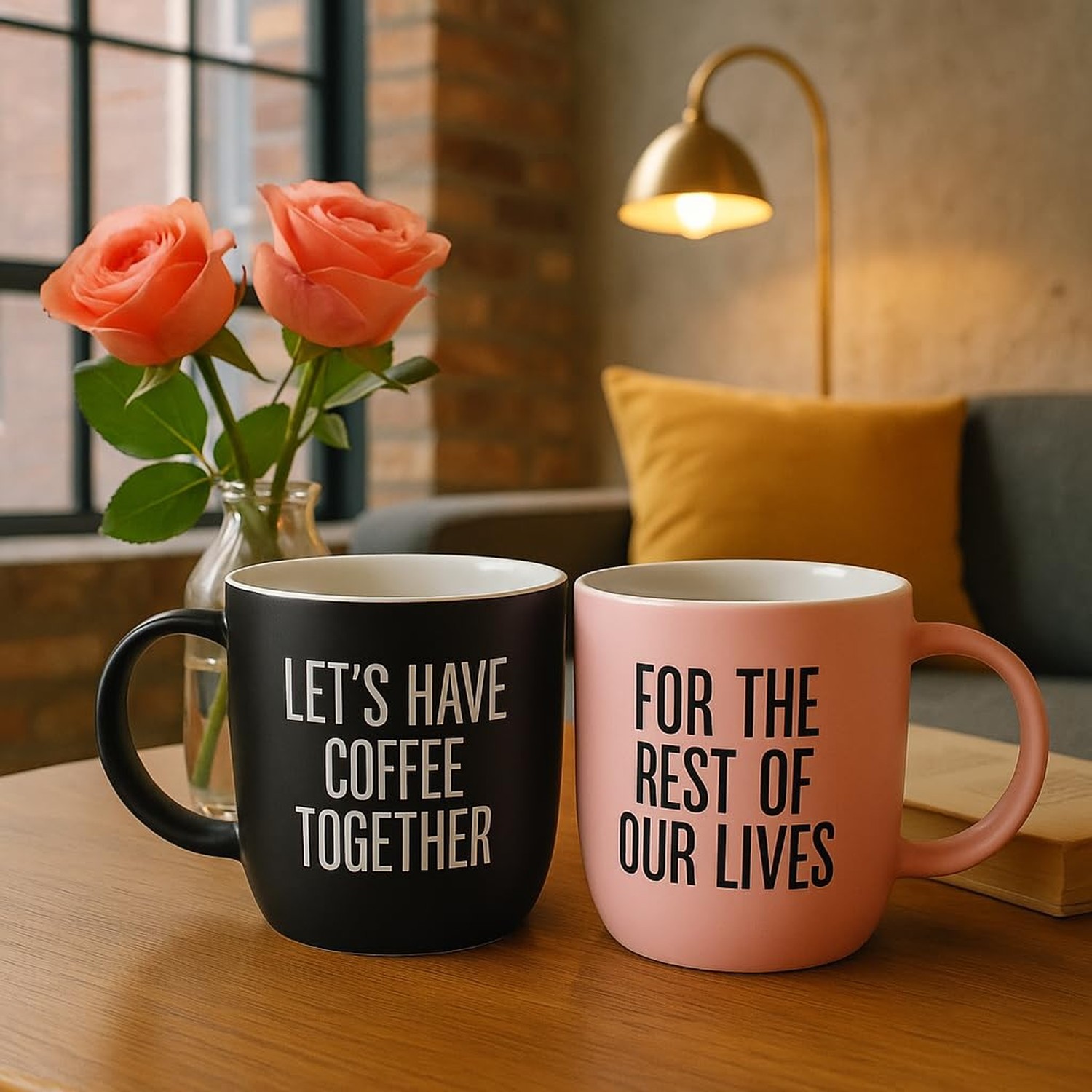 Triple Gifffted Let’s Have Coffee Together Coffee Mug Set, Engagement Wedding…