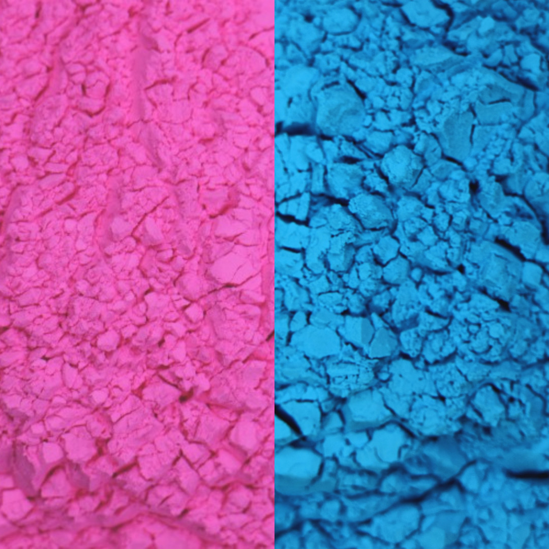 Burnout Black-Out 4 lbs Holi Powder – 2 lbs ea. Pink and Blue for Gender Reveals