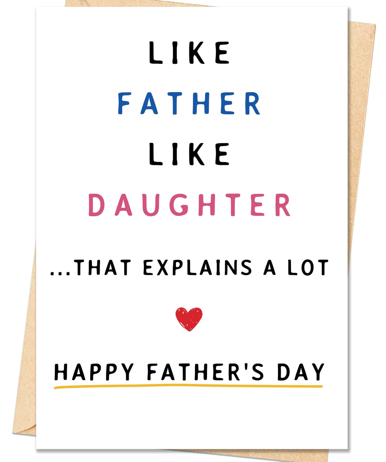IDU Fathers Day Card, Funny Cards Gifts 7 X 5 Inches, ZN-511