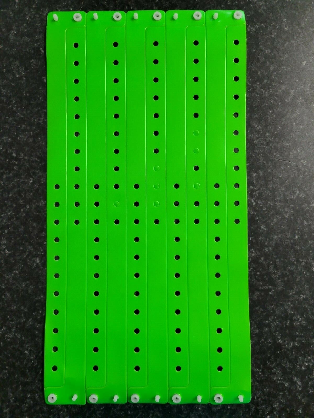 35 NEON GREEN PLASTIC/ VINYL WRISTBANDS, WRISTBANDS FOR EVENTS