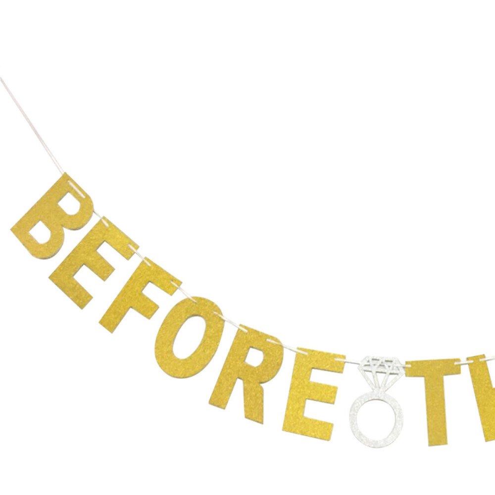 Bachelor Party Paper Banner Bunting Flag Single Party Glitter Letter Pull Flag