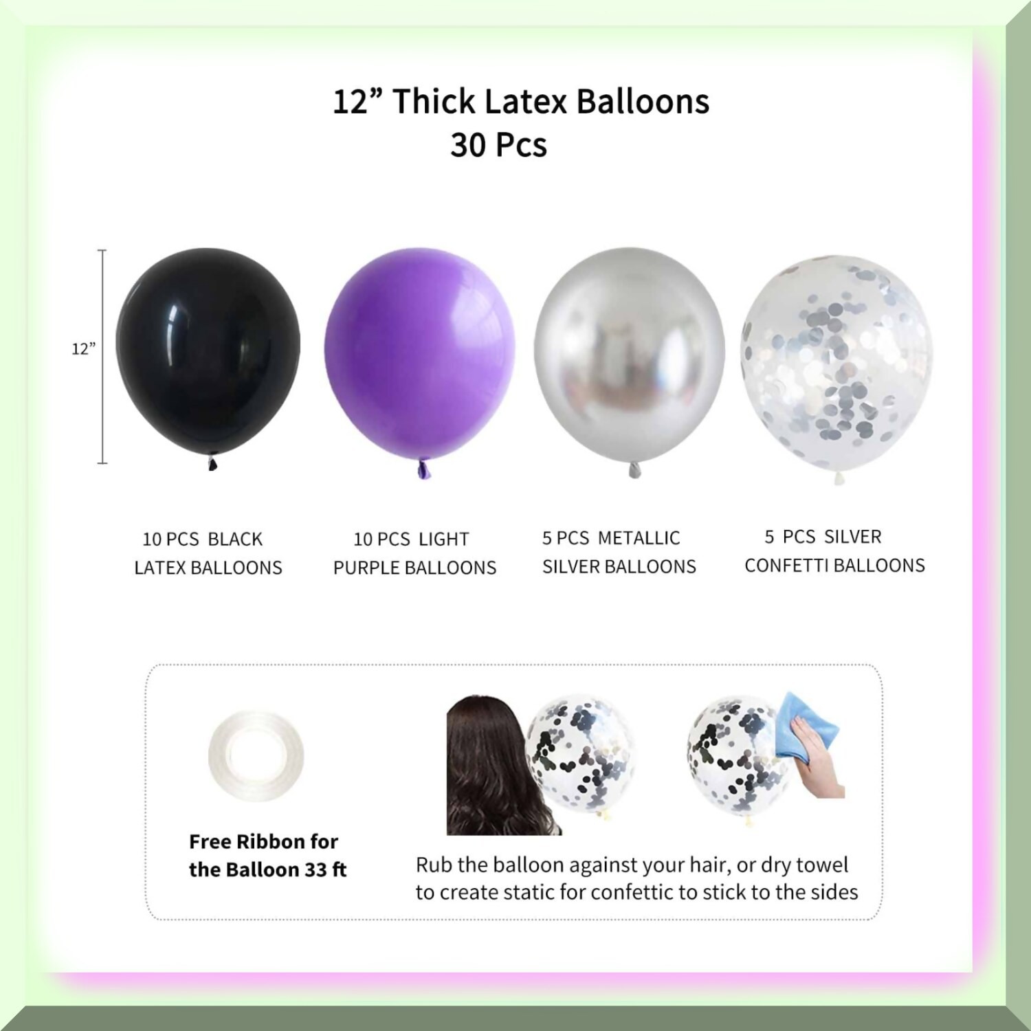 Unisex Birthday Party Decor Set with Balloons and Banner