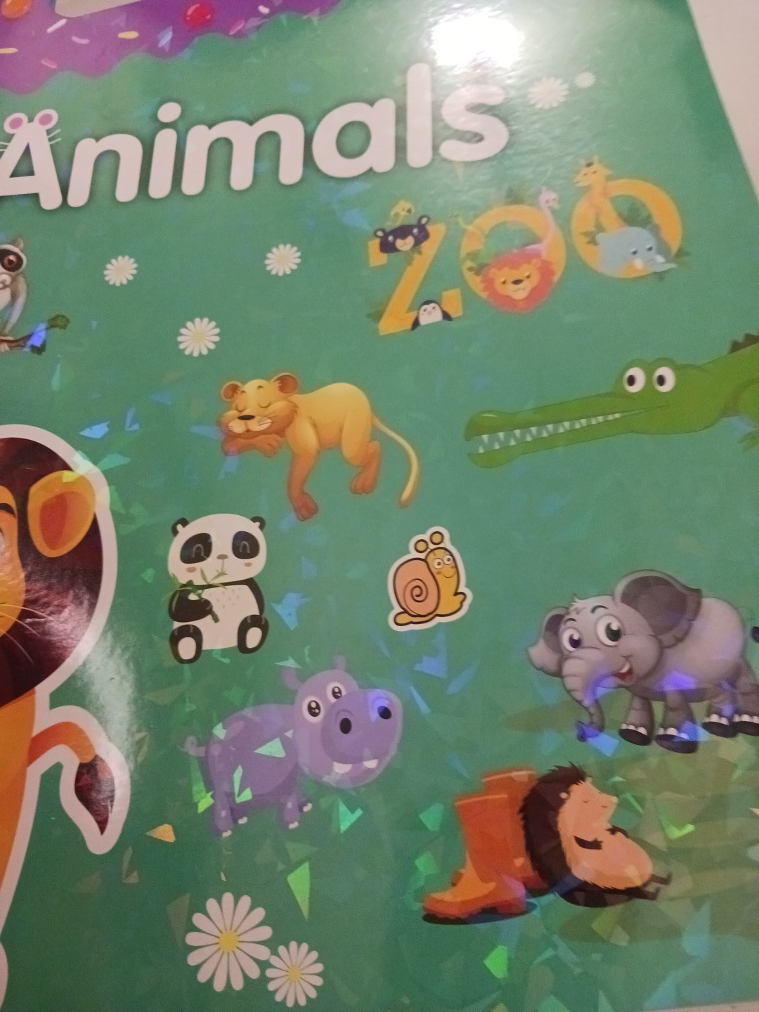 Sticker album books for Kids. re-usable waterproof Animal stickers. lot of 6