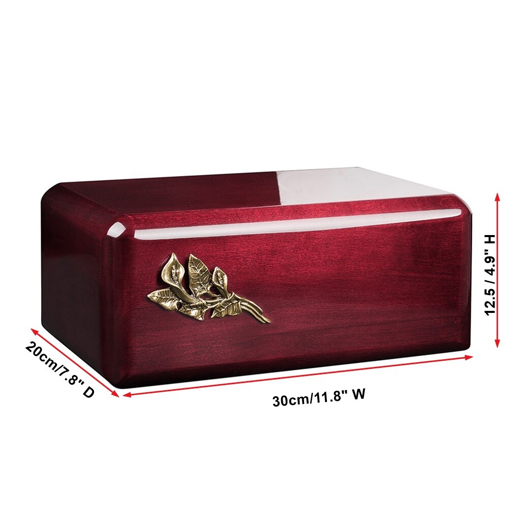 Wooden Urn for Adult Cremains Unique Memorial Funeral urn for Human Ashes or Pet