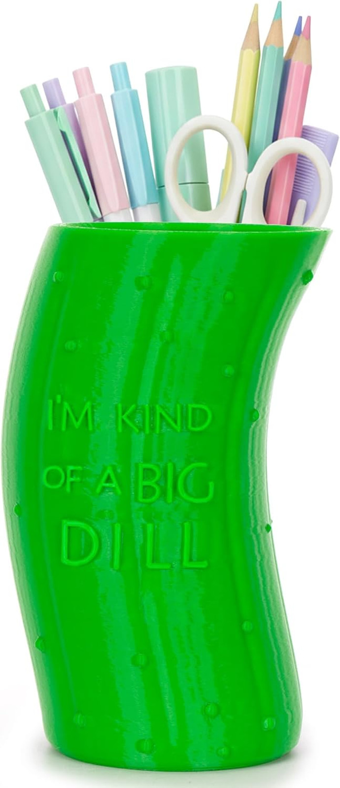 Pickle Pen Holder – Funny Office Gag Gift for Coworkers, Desk Decor Pencil Organ
