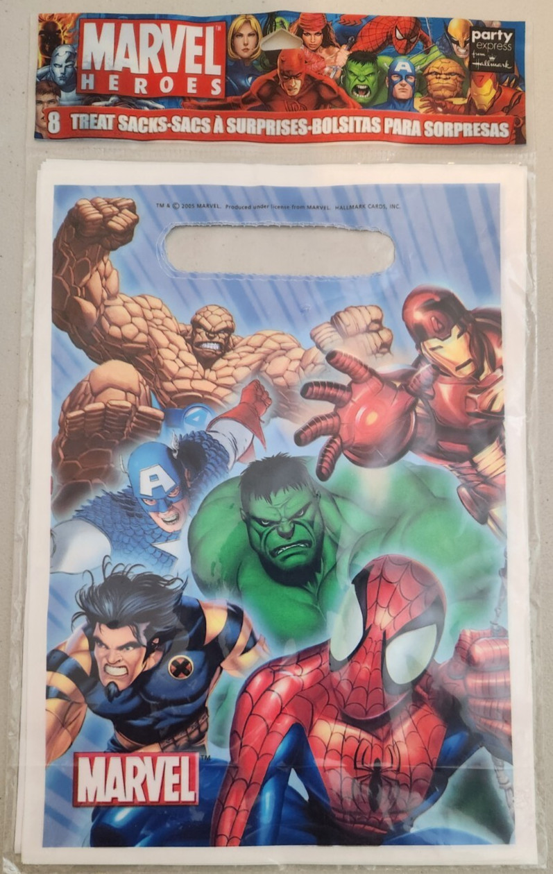 NEW MARVEL HEROES LOOT BAGS PARTY SUPPLIES NOS 2005