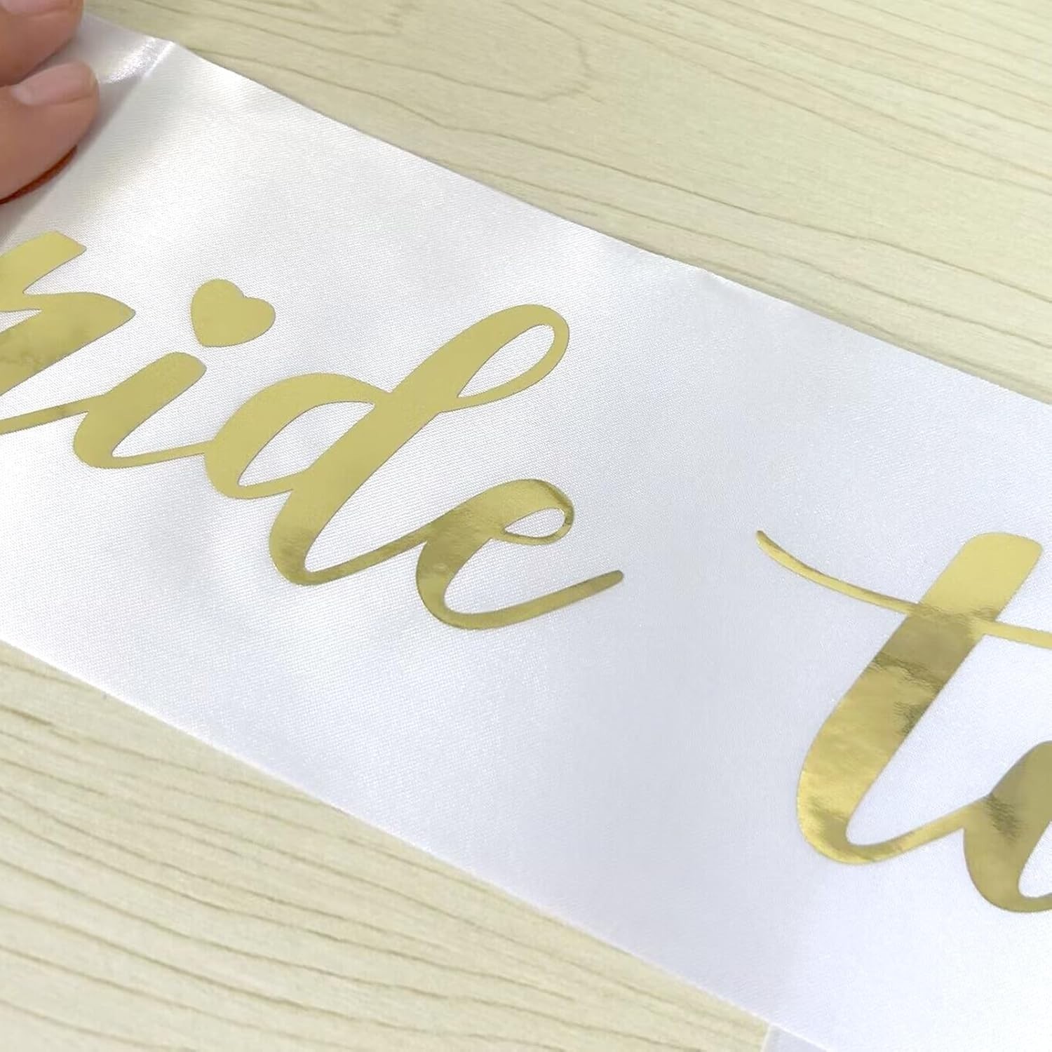 Bride to Be Sash for Bridal Shower Bachelorette Party Wedding | soft white sa…