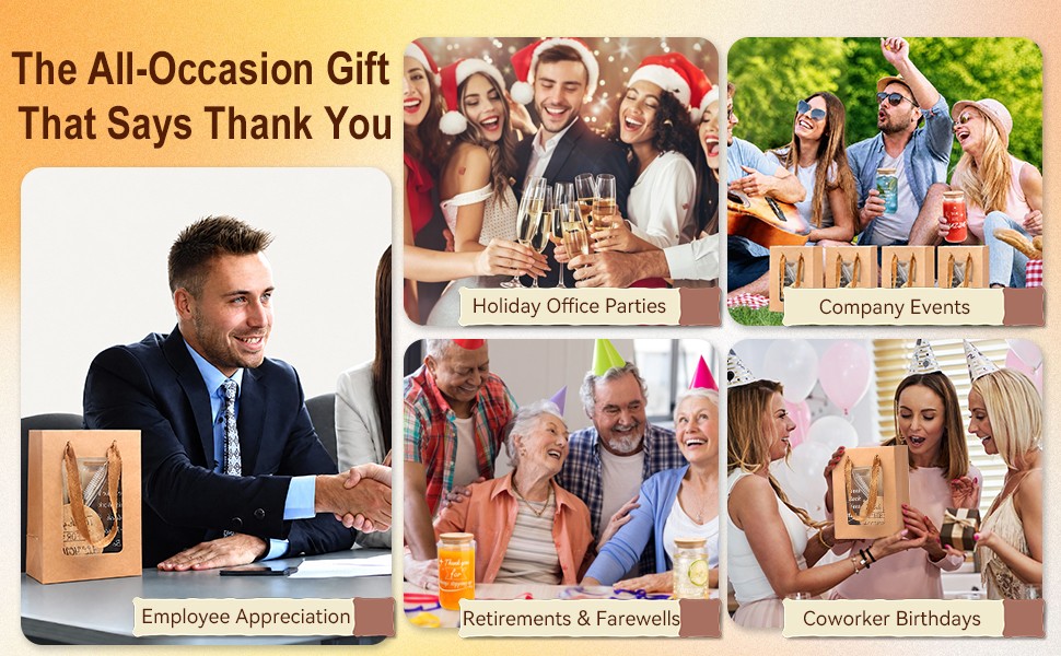 40 Pcs/8 Sets Employee Appreciation Gifts Glass Cups with Coasters, Straws,