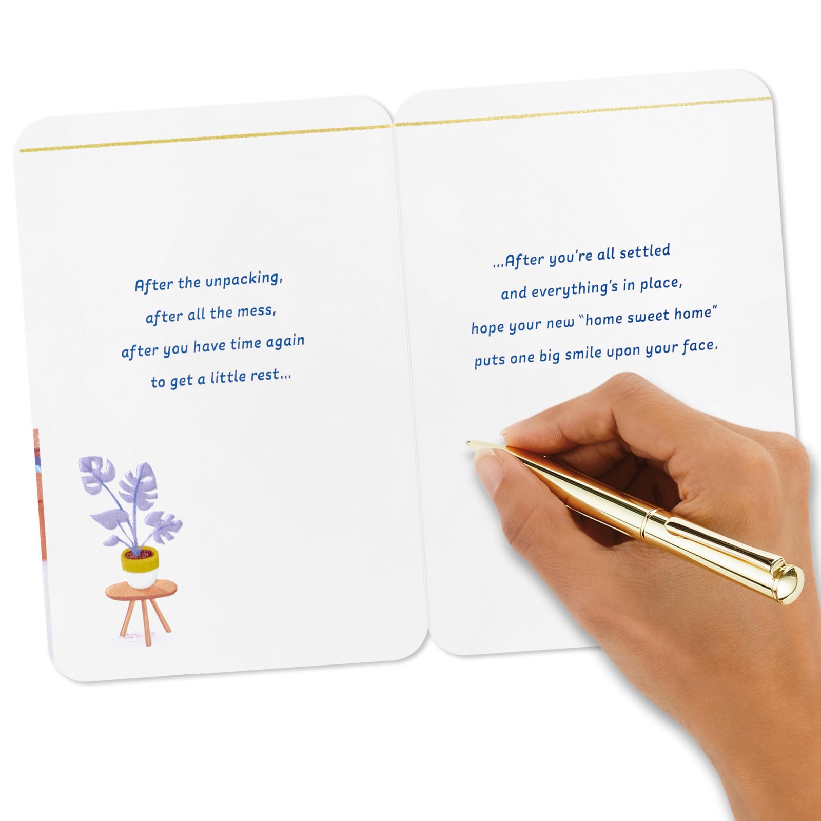 Hallmark New Home Greeting Card (Boxes, Paint and Plants) 49, multicolor