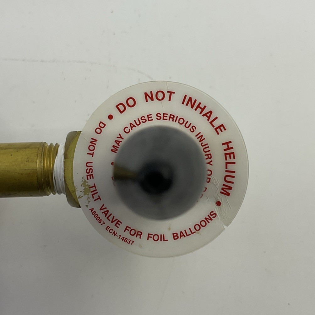 Western CGA 580 dual Helium balloon filler inflator w/3000# Gauge Helium BR22HG