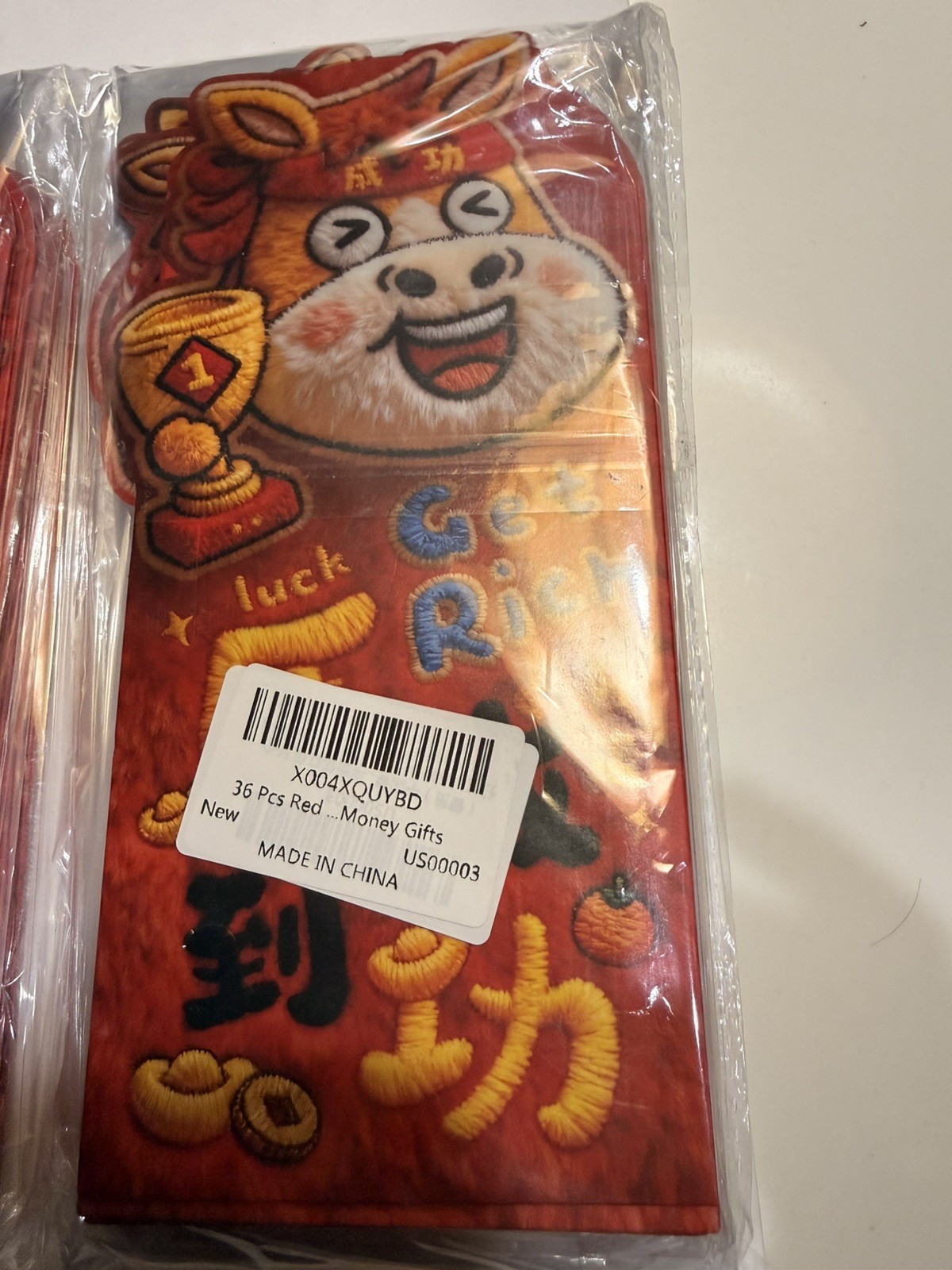 Chinese New Year Red money Envelopes 48 Count 3.5”x6.5”
