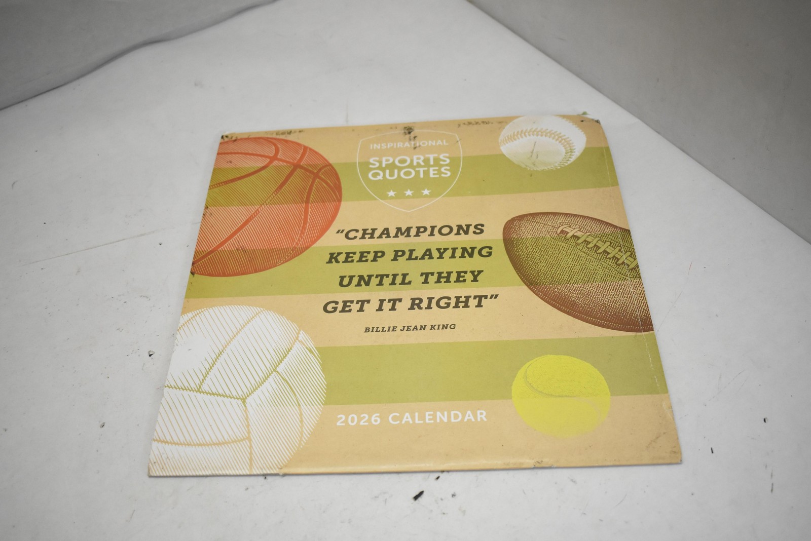 Portico Designs Inspirational Sports Quotes 2026 Calendar Billie Jean King