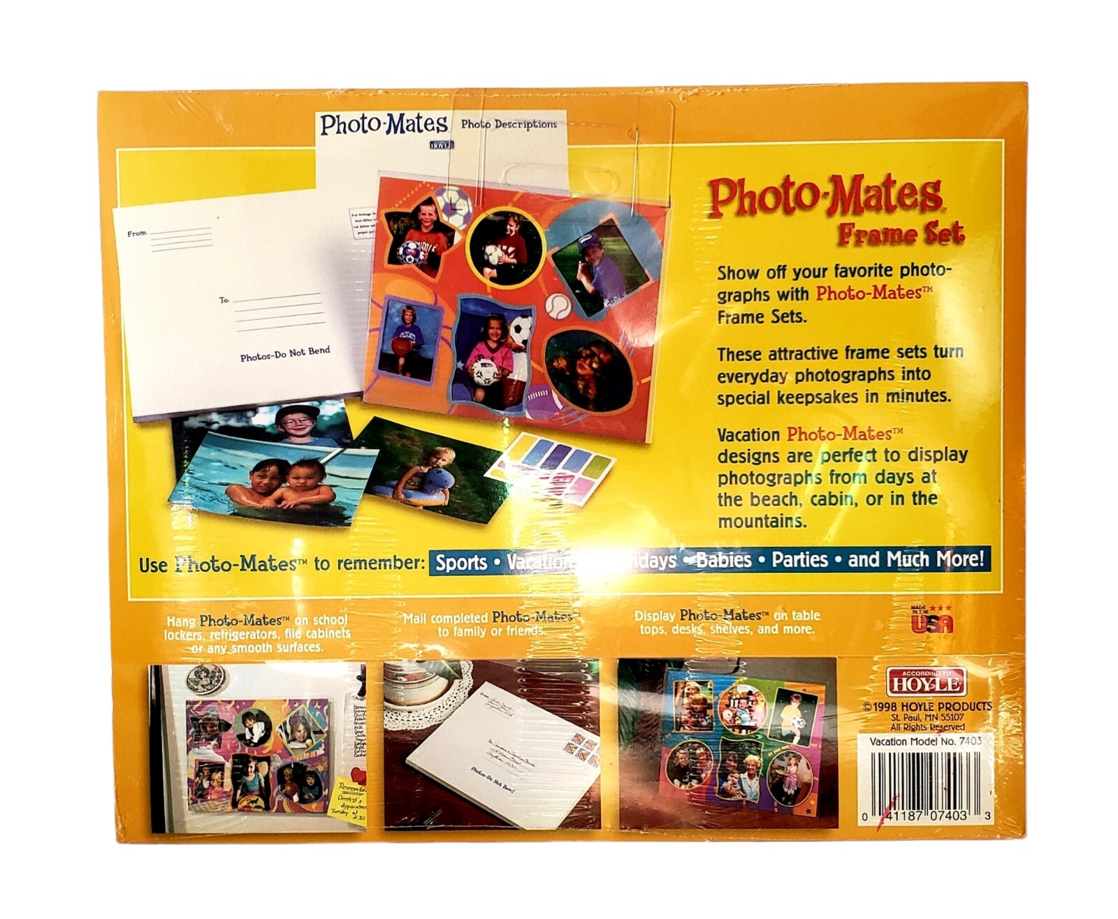 Vacation Photo Mates Frame Set Hoyle Products 4 Different Designs With Mailer