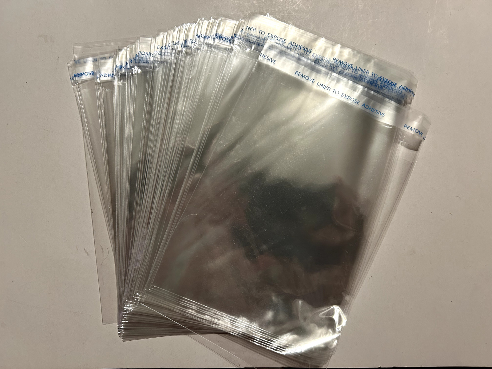 5×7 Inch 100Pcs Self Sealing Clear Cellophane Bags, Adhesive Craft, Treat Bag