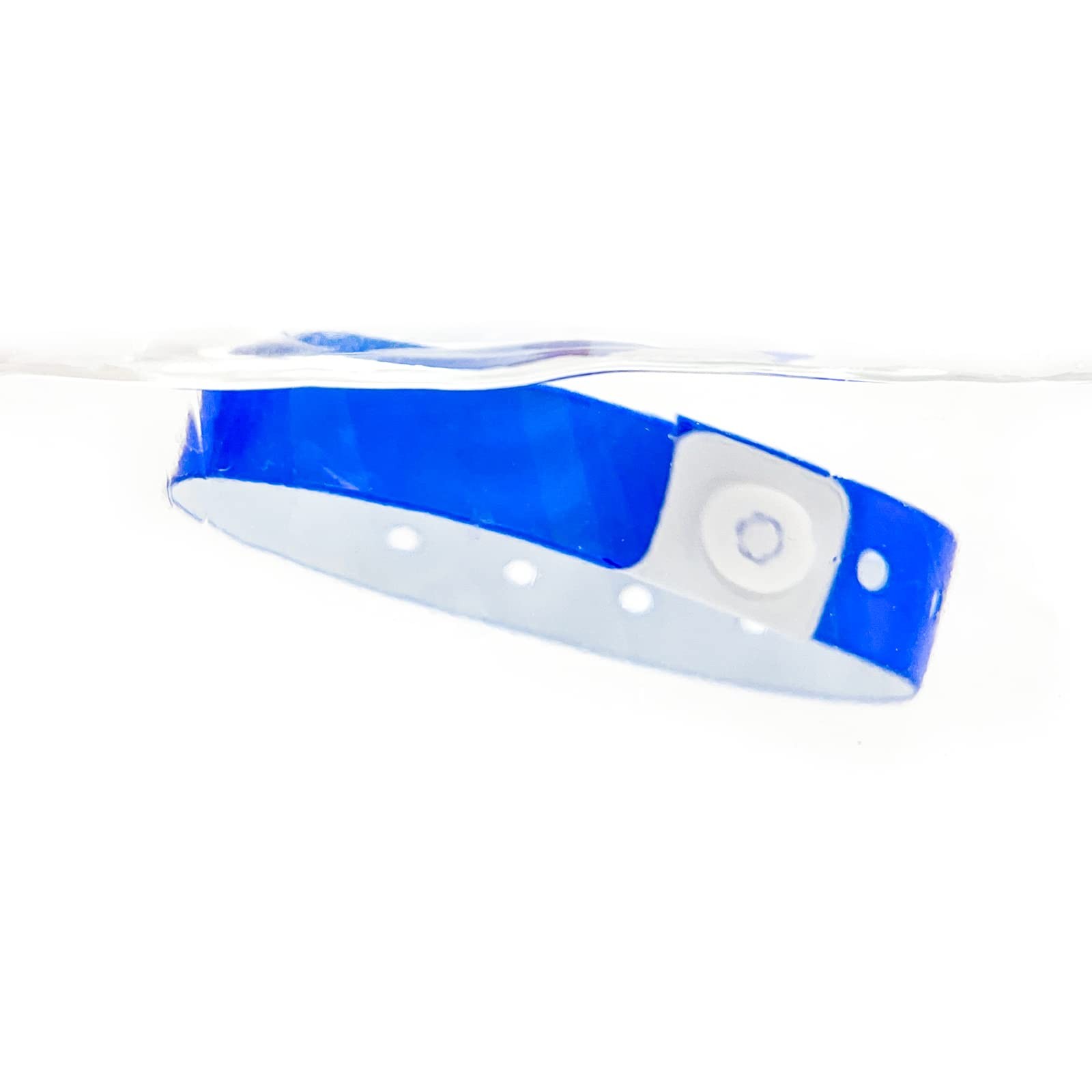 Blue Plastic Vinyl Party Wristbands Lightweight Waterproof Events Club 100 PCS