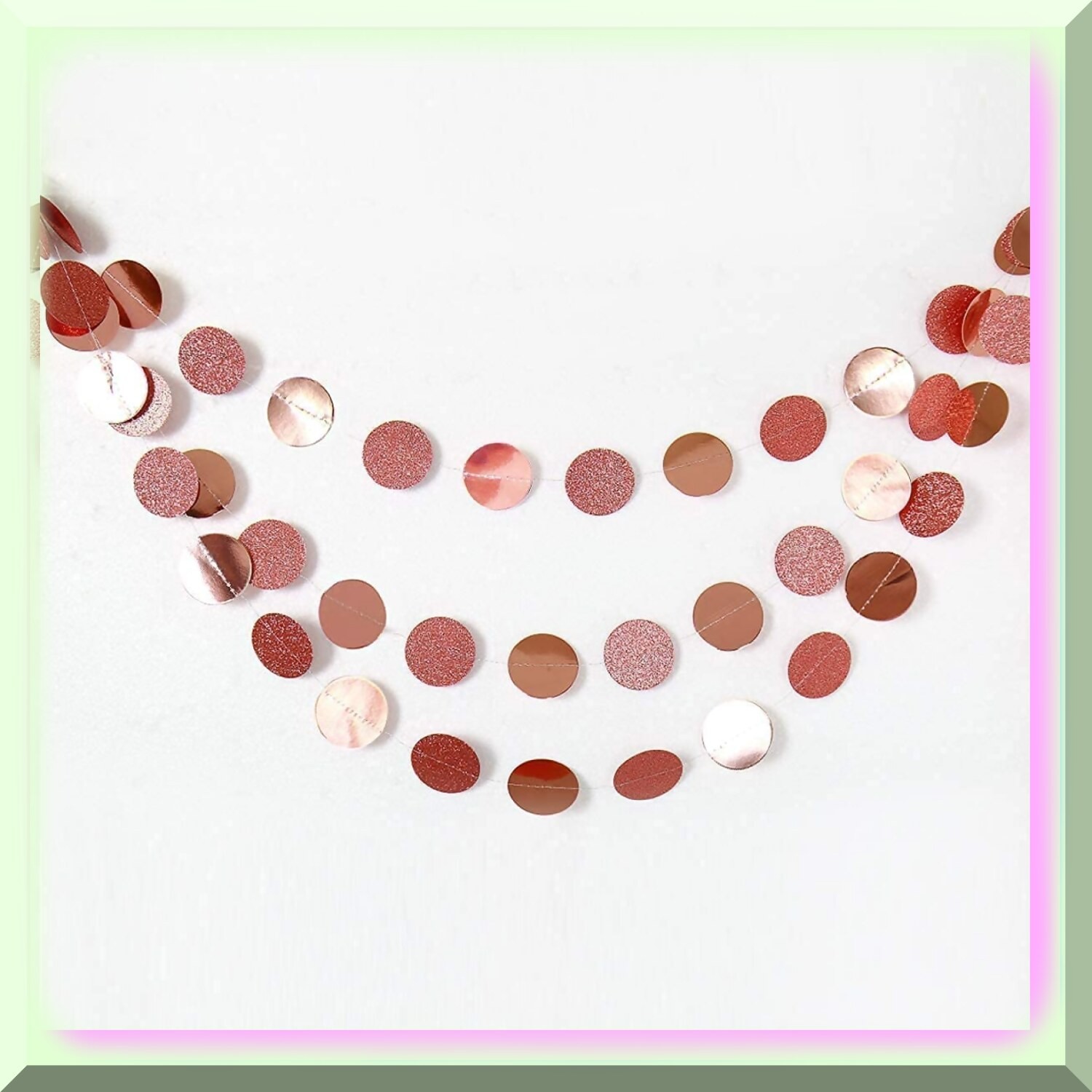 Rose Gold Fiesta Decor Kit with Fringe Curtain and Backdrop