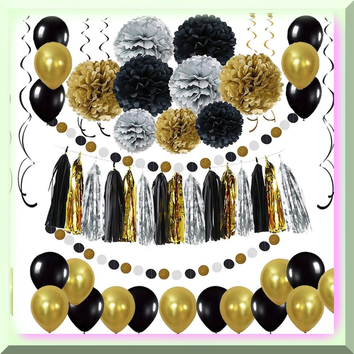 Golden Gala Party Decorations Kit