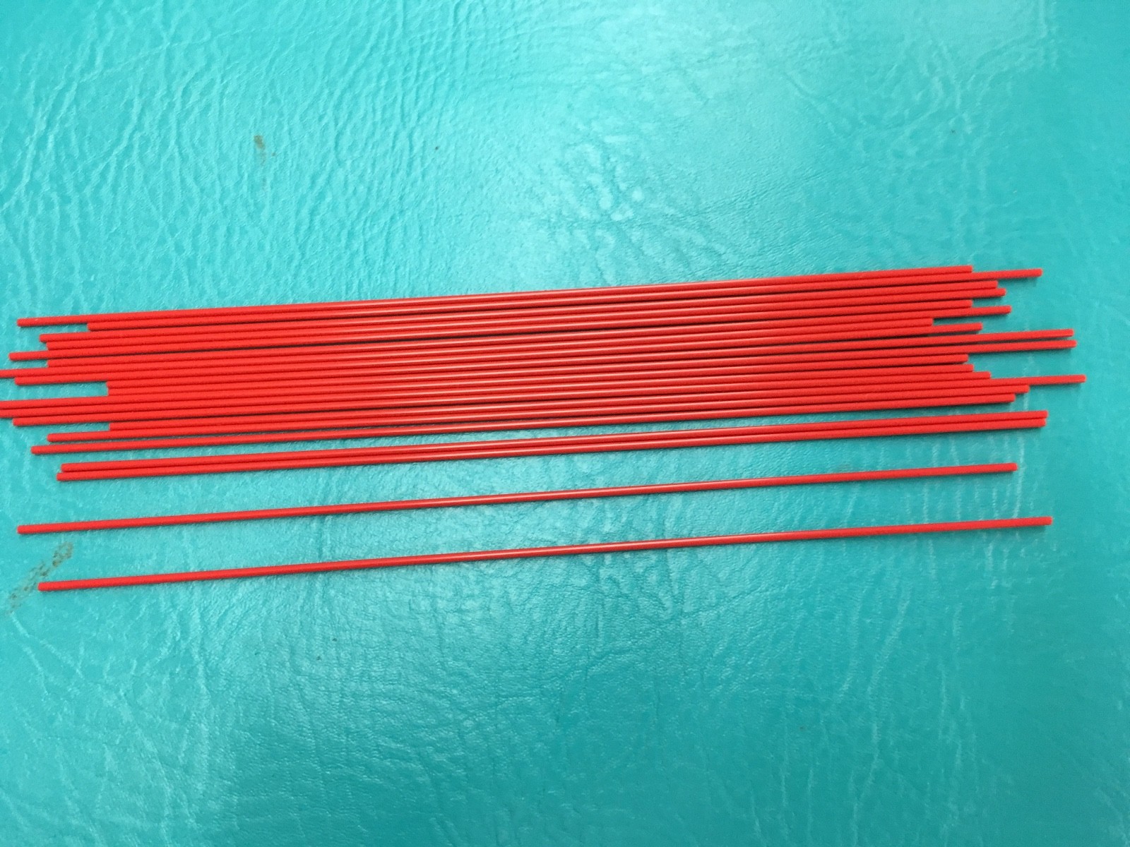 Two (2) packs of ten (total 20) 10″ Sipping Straws Drink Tea Small Hole Stir Red