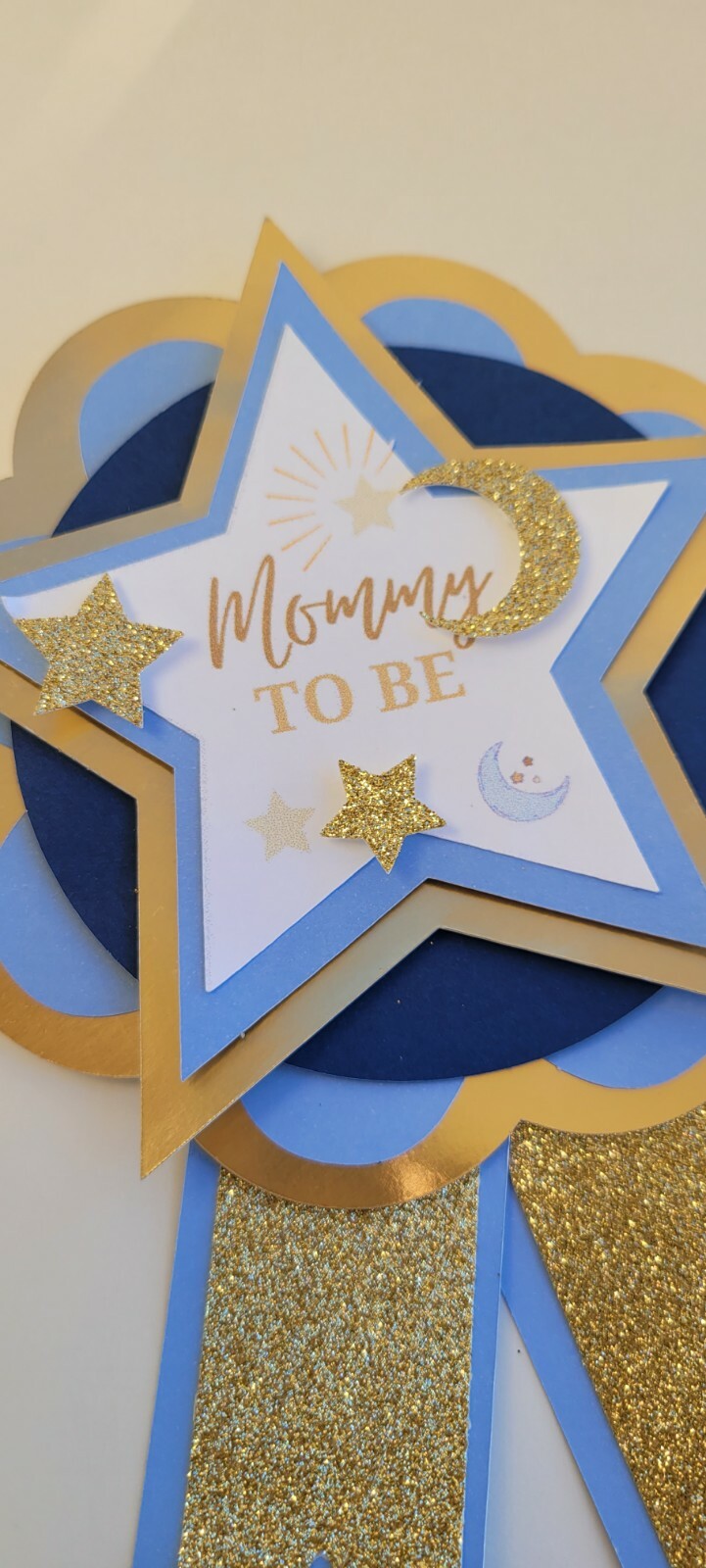Mommy and daddy to-be baby shower corsage