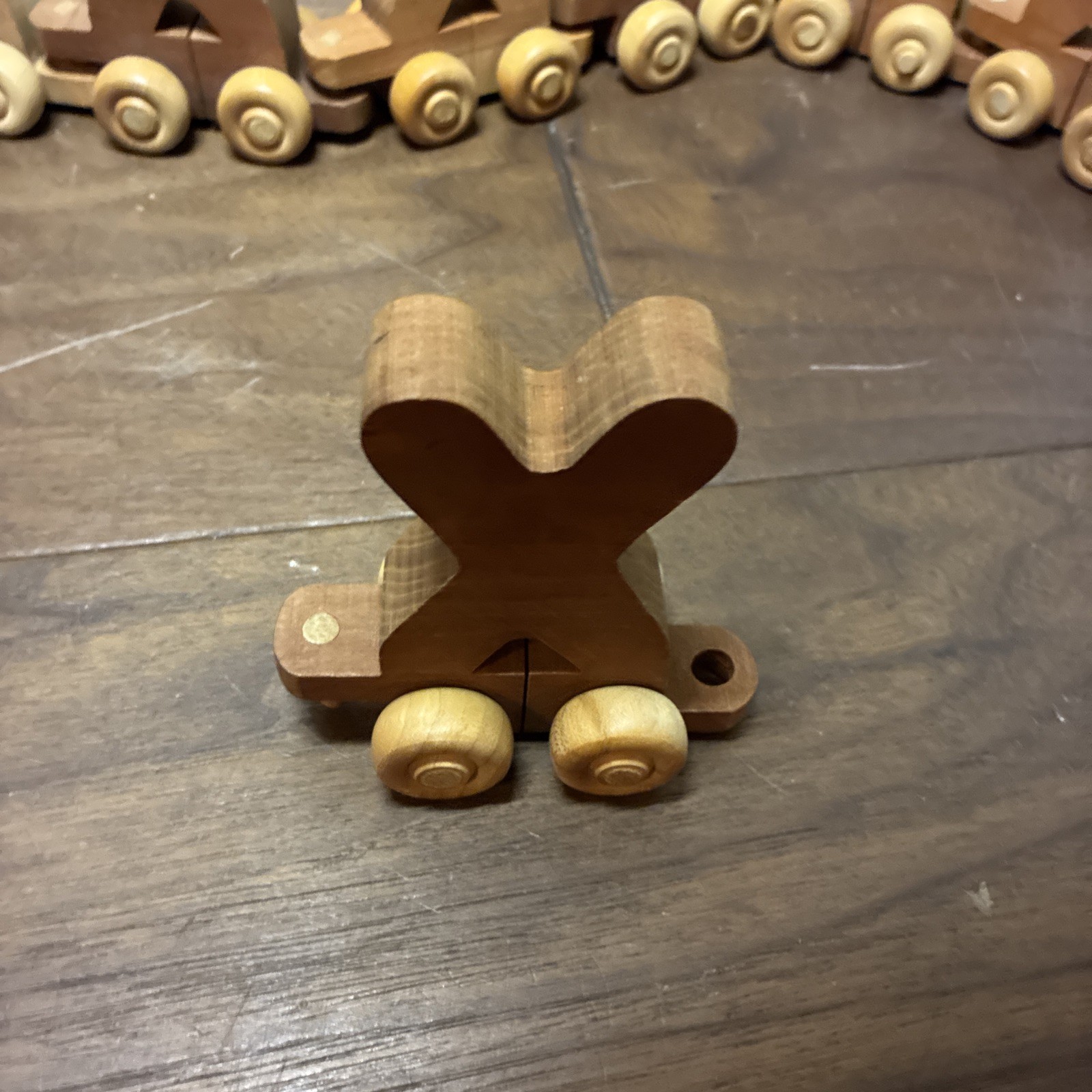 Wooden Wood Train Lot Of 8 The Letter X.