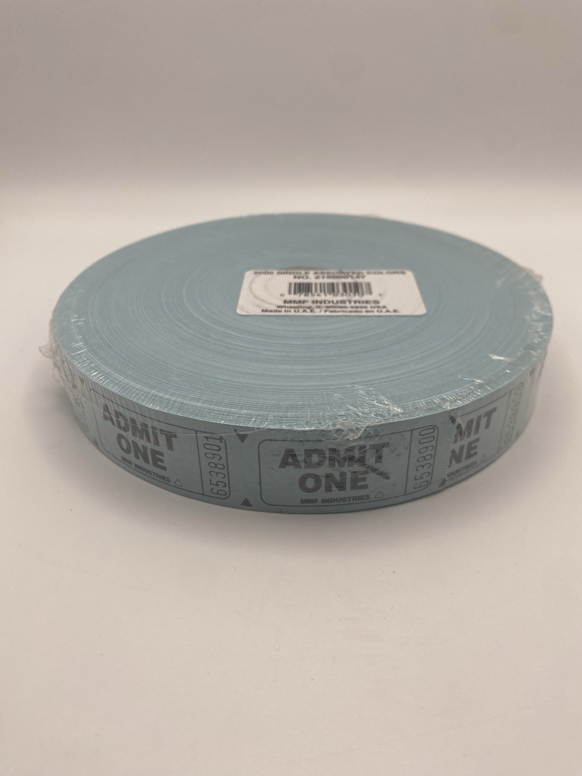 Admit One BLUE Raffle Tickets Roll of 2000 Made In USA MMF #215000147