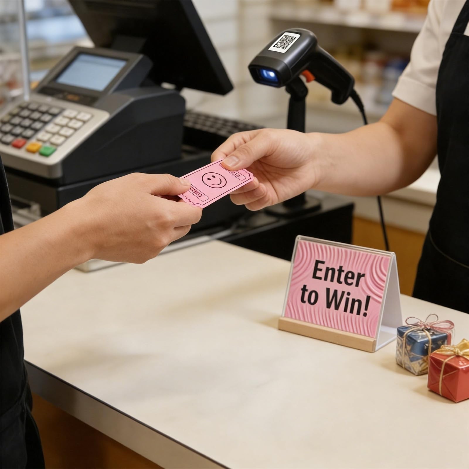 Savvylife 2200 Raffle Tickets Single Roll,Smile,Pink(8 Color Selection) | Rol…